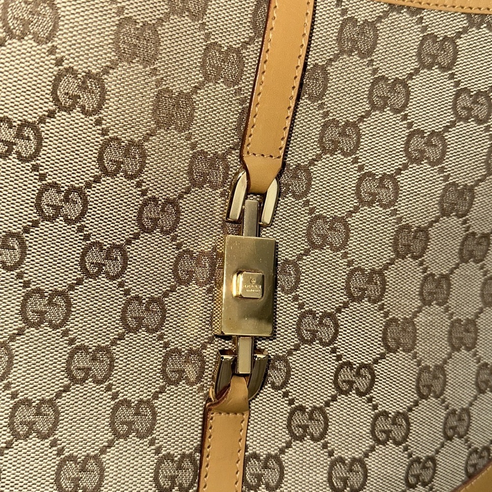 Gucci Jackie O 1961 hobo bag GG purse vintage monogram shoulder bag chain strap - Picture 7 of 17